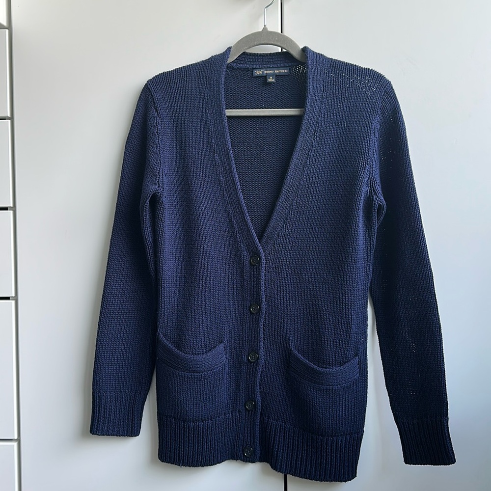 Long navy cardigan